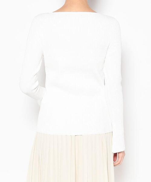 Brahmin（ブラーミン）の「【BRAHMIN】ボートネックニットプルオーバー（ニット/セーター・レディース・オフホワイト/クリアグリーン/ダークネイビー/レモンイエロー・2）」の8枚目の写真