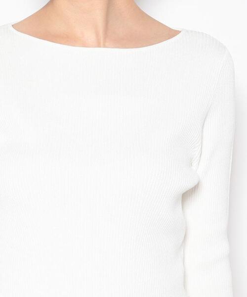 Brahmin（ブラーミン）の「【BRAHMIN】ボートネックニットプルオーバー（ニット/セーター・レディース・オフホワイト/クリアグリーン/ダークネイビー/レモンイエロー・2）」の7枚目の写真