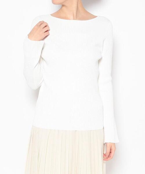 Brahmin（ブラーミン）の「【BRAHMIN】ボートネックニットプルオーバー（ニット/セーター・レディース・オフホワイト/クリアグリーン/ダークネイビー/レモンイエロー・2）」の5枚目の写真