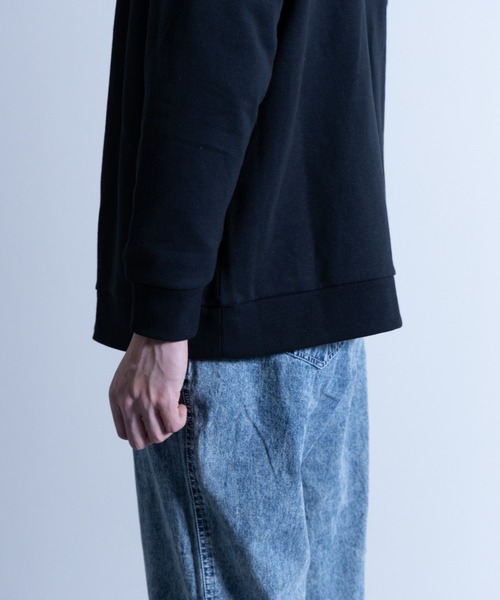 NYLAUS（ナイラス）の「CVC裏毛 5B Vネック スウェットカーディガン（カーディガン/ボレロ・メンズ・ブラック/ブルー/グリーン/オートミール/オレンジ/イエロー・M/LL/L）」の19枚目の写真