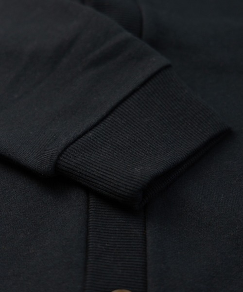 NYLAUS（ナイラス）の「CVC裏毛 5B Vネック スウェットカーディガン（カーディガン/ボレロ・メンズ・ブラック/ブルー/グリーン/オートミール/オレンジ/イエロー・M/LL/L）」の18枚目の写真