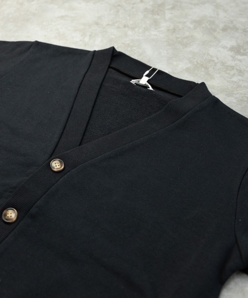 NYLAUS（ナイラス）の「CVC裏毛 5B Vネック スウェットカーディガン（カーディガン/ボレロ・メンズ・ブラック/ブルー/グリーン/オートミール/オレンジ/イエロー・M/LL/L）」の13枚目の写真