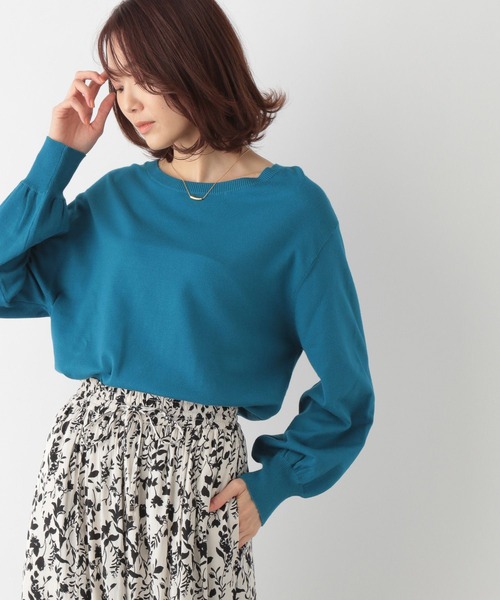 GLOBAL WORK（グローバルワーク）の「トリプルイージーボートネック/177532（ニット/セーター・レディース・オリーブ/ブラック/アイボリー/ブルー系その他4・MEDIUM/LARGE）」の4枚目の写真