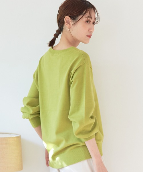 GLOBAL WORK（グローバルワーク）の「トリプルイージーボートネック/177532（ニット/セーター・レディース・オリーブ/ブラック/アイボリー/ブルー系その他4・MEDIUM/LARGE）」の20枚目の写真