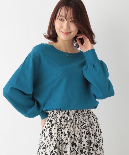 GLOBAL WORK（グローバルワーク）の「トリプルイージーボートネック/177532（ニット/セーター・レディース・オリーブ/ブラック/アイボリー/ブルー系その他4・MEDIUM/LARGE）」の9枚目の写真