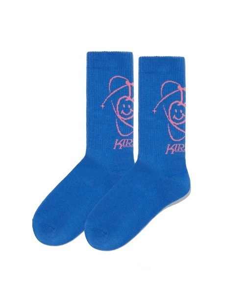 ☆KIRSH☆ Doodle Cherry Planet Graphic Socks Blue KIRSH（キルシー）の「KIRSH DOODLE CHERRY PLANET GRAPHIC