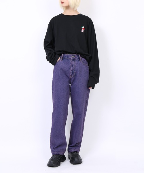 PUNYUS（プニュズ）の「ワンポイントロンＴ（Tシャツ/カットソー・レディース・ホワイト/ブラック・1/2/3/4）」の4枚目の写真