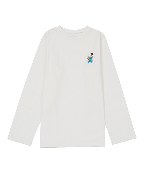 PUNYUS（プニュズ）の「ワンポイントロンＴ（Tシャツ/カットソー・レディース・ホワイト/ブラック・1/2/3/4）」の12枚目の写真