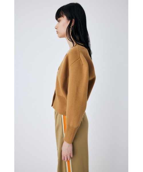 MOUSSY（マウジー）の「KNIT CARDIGAN（カーディガン/ボレロ・レディース・ライトグリーン/ブラウン/アイボリー・FREE）」の5枚目の写真