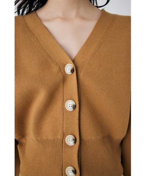 MOUSSY（マウジー）の「KNIT CARDIGAN（カーディガン/ボレロ・レディース・ライトグリーン/ブラウン/アイボリー・FREE）」の7枚目の写真