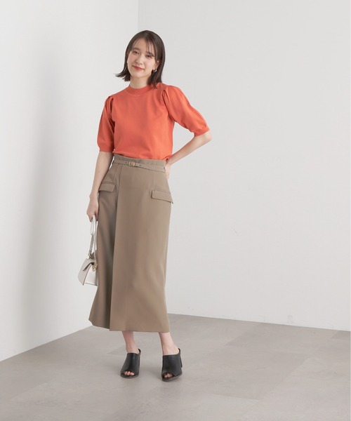 N.（N. Natural Beauty Basic）（エヌエヌナチュラルビューティーベーシック）の「【S Size Line】◆ベルト付ラップ風タイトスカート（スカート・レディース・ホワイト/ベージュ/ミント・SMALL/MEDIUM）」の9枚目の写真