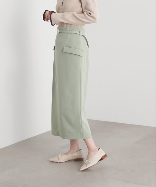 N.（N. Natural Beauty Basic）（エヌエヌナチュラルビューティーベーシック）の「【S Size Line】◆ベルト付ラップ風タイトスカート（スカート・レディース・ホワイト/ベージュ/ミント・SMALL/MEDIUM）」の14枚目の写真