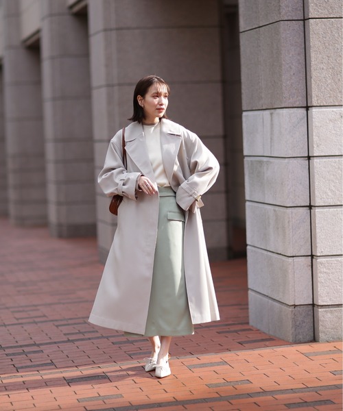 N.（N. Natural Beauty Basic）（エヌエヌナチュラルビューティーベーシック）の「【S Size Line】◆ベルト付ラップ風タイトスカート（スカート・レディース・ホワイト/ベージュ/ミント・SMALL/MEDIUM）」の13枚目の写真