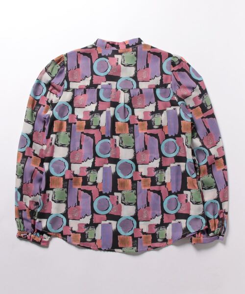 REDYAZEL（レディアゼル）の「カラフルペイントデコルテあきブラウス（シャツ/ブラウス・レディース・グリーン/ネイビー/オレンジ・SMALL/MEDIUM）」の17枚目の写真