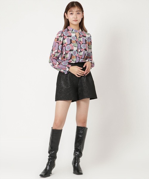 REDYAZEL（レディアゼル）の「カラフルペイントデコルテあきブラウス（シャツ/ブラウス・レディース・グリーン/ネイビー/オレンジ・SMALL/MEDIUM）」の22枚目の写真