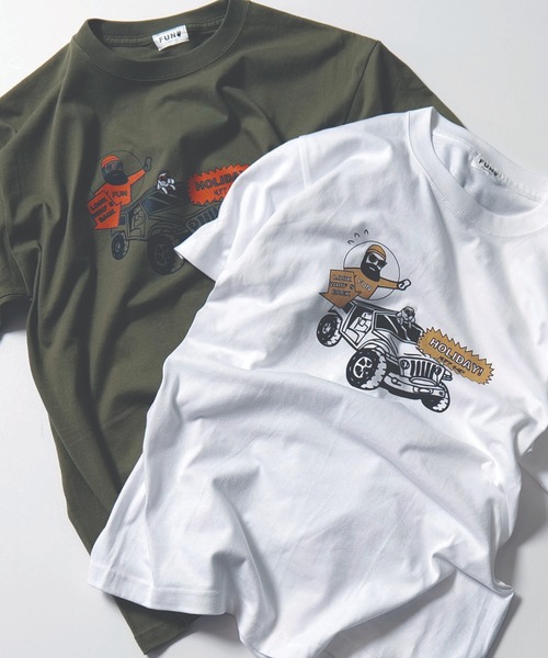 modem design(モデムデザイン)の「MODEM DESIGN モデムデザイン jeep ojisan Tee tシャツ(Tシャツ/カットソー・メンズ・ホワイト/カーキ・SMALL/MEDIUM/LARGE/X-LARGE)」の3枚目の写真