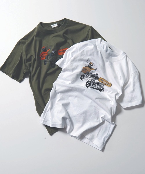 modem design(モデムデザイン)の「MODEM DESIGN モデムデザイン jeep ojisan Tee tシャツ(Tシャツ/カットソー・メンズ・ホワイト/カーキ・SMALL/MEDIUM/LARGE/X-LARGE)」の4枚目の写真