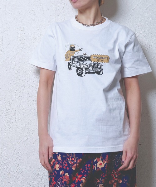 modem design(モデムデザイン)の「MODEM DESIGN モデムデザイン jeep ojisan Tee tシャツ(Tシャツ/カットソー・メンズ・ホワイト/カーキ・SMALL/MEDIUM/LARGE/X-LARGE)」の13枚目の写真