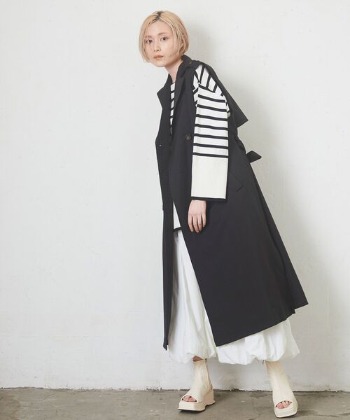 kivi（キヴィ）の「ノースリトレンチコート（トレンチコート・レディース・ブラック/ベージュ・FREE）」の3枚目の写真