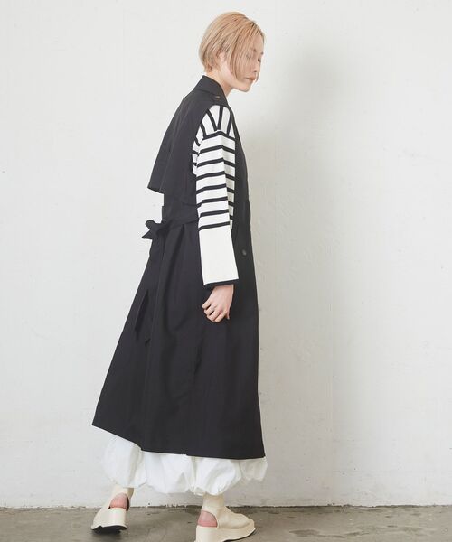 kivi（キヴィ）の「ノースリトレンチコート（トレンチコート・レディース・ブラック/ベージュ・FREE）」の5枚目の写真