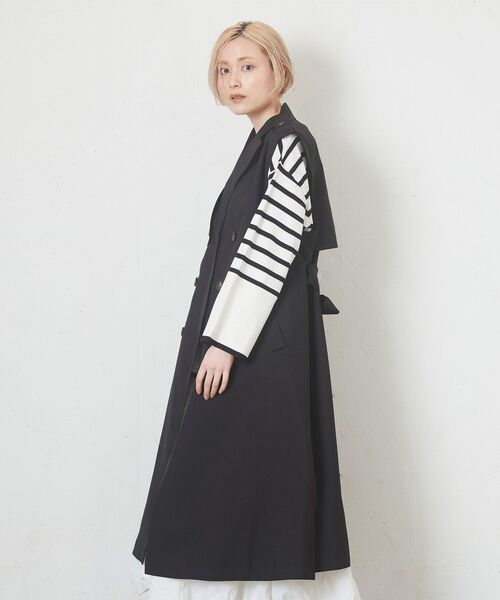 kivi（キヴィ）の「ノースリトレンチコート（トレンチコート・レディース・ブラック/ベージュ・FREE）」の8枚目の写真