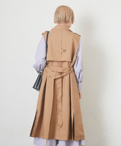 kivi（キヴィ）の「ノースリトレンチコート（トレンチコート・レディース・ブラック/ベージュ・FREE）」の16枚目の写真