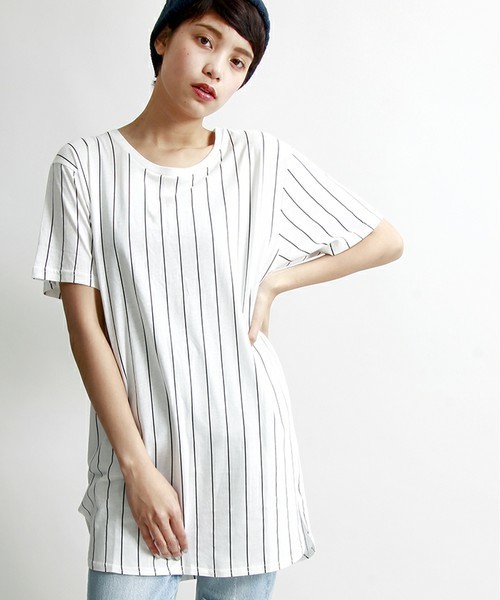 WEGO(ウィゴー)の「WEGO/パターンラウンドロングTシャツ(Tシャツ/カットソー・メンズ・ホワイト系その他/その他2/ブラック系その他/その他1・MEDIUM/LARGE)」の1枚目の写真