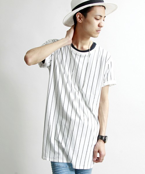 WEGO(ウィゴー)の「WEGO/パターンラウンドロングTシャツ(Tシャツ/カットソー・メンズ・ホワイト系その他/その他2/ブラック系その他/その他1・MEDIUM/LARGE)」の17枚目の写真