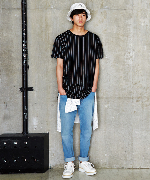 WEGO(ウィゴー)の「WEGO/パターンラウンドロングTシャツ(Tシャツ/カットソー・メンズ・ホワイト系その他/その他2/ブラック系その他/その他1・MEDIUM/LARGE)」の18枚目の写真