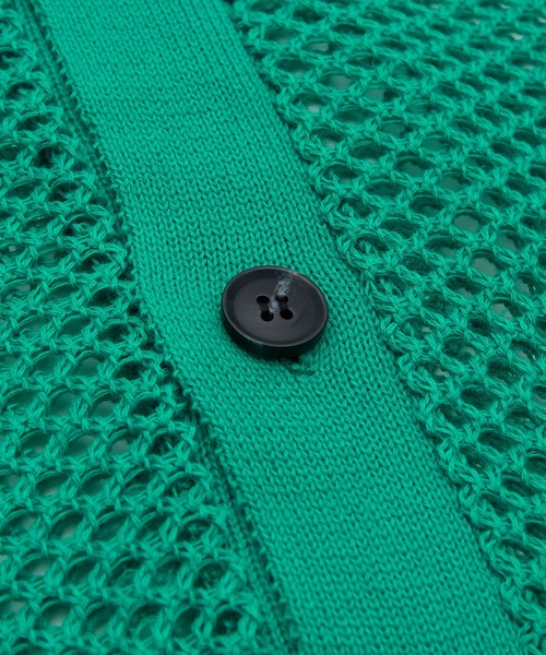 NULL（ヌル）の「【NULL】メッシュ編み カーディガン（カーディガン/ボレロ・メンズ・ブラック/レンガ/グリーン/アイボリー・FREE）」の18枚目の写真