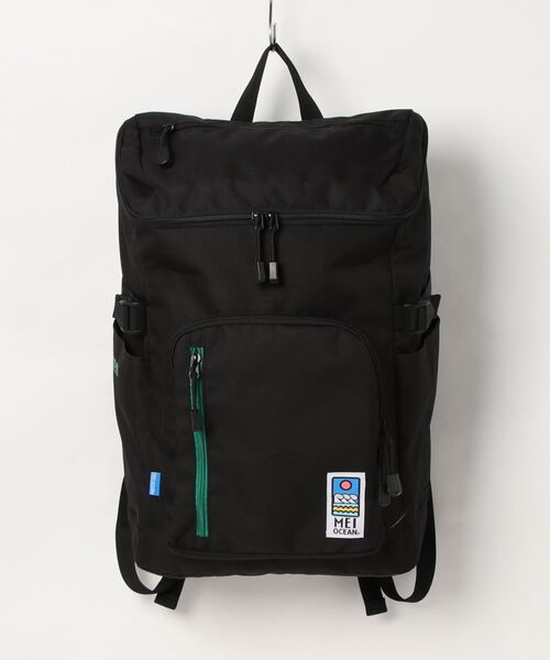 zucchero（ズッケロ）の「MEI OCEAN/メイオーシャン BIGポケット ボックス型リュック スクエアリュック（バックパック/リュック・メンズ・ブラック×ブルー/ブラック×グリーン/ブラック×パープル/ブラック×ブラック・FREE）」の4枚目の写真