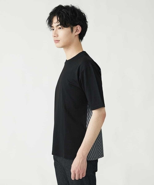 MK MICHEL KLEIN HOMME (エムケーミッシェルクランオム)の「ドッキングカットソー(Tシャツ/カットソー・メンズ・ブラック/ブルー/ホワイト・48/51/46)」の3枚目の写真