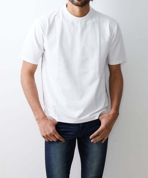 MK MICHEL KLEIN HOMME (エムケーミッシェルクランオム)の「ドッキングカットソー(Tシャツ/カットソー・メンズ・ブラック/ブルー/ホワイト・48/51/46)」の8枚目の写真