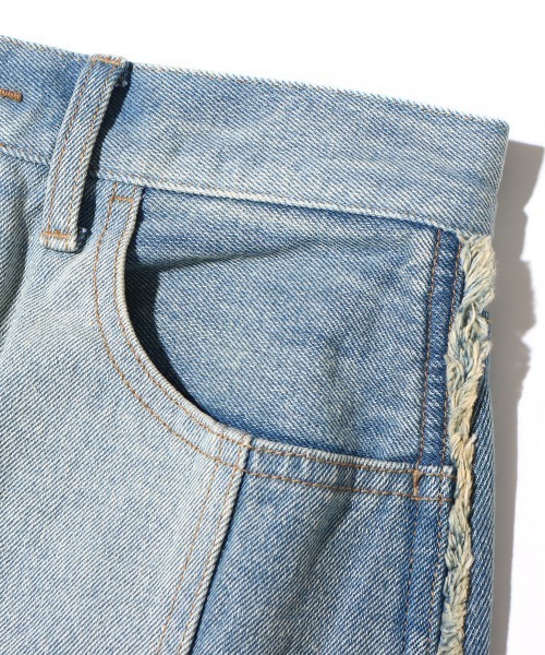 atmos pink（アトモスピンク）の「atmos pink フリンジデニムスカート（デニムスカート・レディース・インディゴブルー/ライトブルー・S/M）」の14枚目の写真