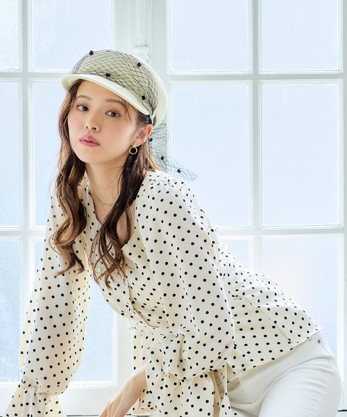 ROYAL PARTY（ロイヤルパーティー）の「ウエストリボンペプラムブラウス（シャツ/ブラウス・レディース・その他/ドット/ピンク・FREE）」の10枚目の写真