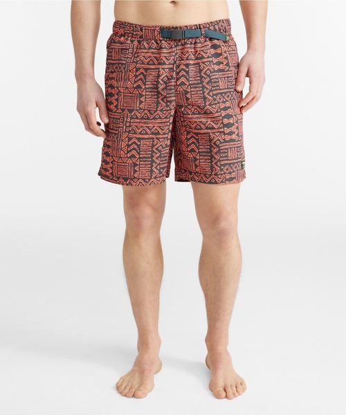 L.L.Bean（エルエルビーン）の「クラシック・サプレックス・スポーツ・ショーツ、ベルト付き　プリント 米国フィット・レギュラー（水着・メンズ・ブラック系その他・MEDIUM/SMALL/LARGE）」の5枚目の写真