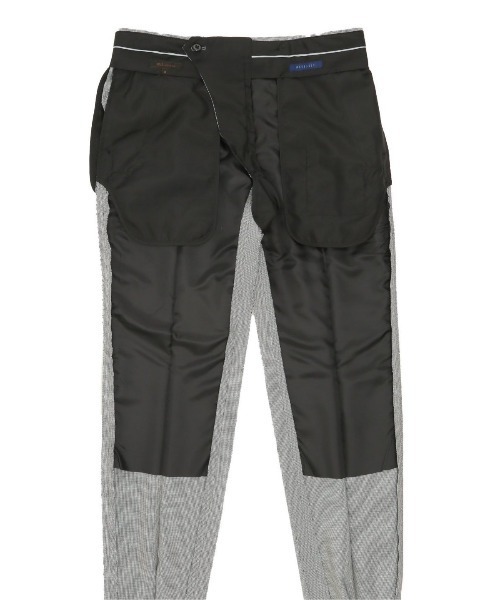 m.f.editorial（エムエフエディトリアル）の「m.f.エディトリアル メンズ ストレッチウォッシャブル  ノータックパンツ グレー千鳥（スーツパンツ・メンズ・グレー系その他2・3L/X-LARGE/S/LARGE/MEDIUM）」の9枚目の写真