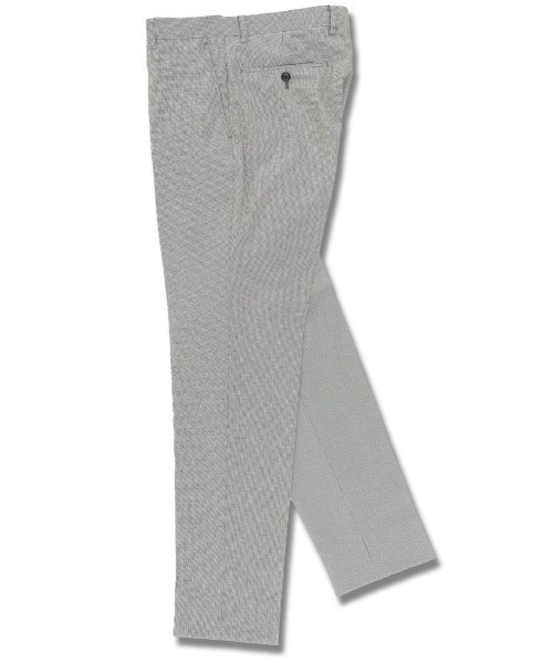 m.f.editorial（エムエフエディトリアル）の「m.f.エディトリアル メンズ ストレッチウォッシャブル  ノータックパンツ グレー千鳥（スーツパンツ・メンズ・グレー系その他2・3L/X-LARGE/S/LARGE/MEDIUM）」の4枚目の写真