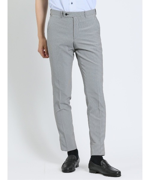 m.f.editorial（エムエフエディトリアル）の「m.f.エディトリアル メンズ ストレッチウォッシャブル  ノータックパンツ グレー千鳥（スーツパンツ・メンズ・グレー系その他2・3L/X-LARGE/S/LARGE/MEDIUM）」の12枚目の写真