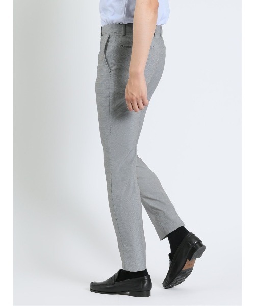 m.f.editorial（エムエフエディトリアル）の「m.f.エディトリアル メンズ ストレッチウォッシャブル  ノータックパンツ グレー千鳥（スーツパンツ・メンズ・グレー系その他2・3L/X-LARGE/S/LARGE/MEDIUM）」の13枚目の写真
