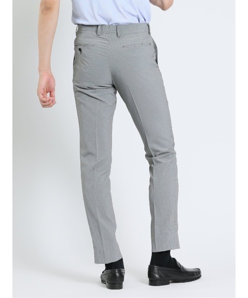 m.f.editorial（エムエフエディトリアル）の「m.f.エディトリアル メンズ ストレッチウォッシャブル  ノータックパンツ グレー千鳥（スーツパンツ・メンズ・グレー系その他2・3L/X-LARGE/S/LARGE/MEDIUM）」の14枚目の写真