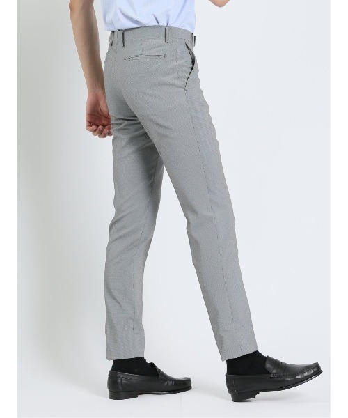 m.f.editorial（エムエフエディトリアル）の「m.f.エディトリアル メンズ ストレッチウォッシャブル  ノータックパンツ グレー千鳥（スーツパンツ・メンズ・グレー系その他2・3L/X-LARGE/S/LARGE/MEDIUM）」の15枚目の写真