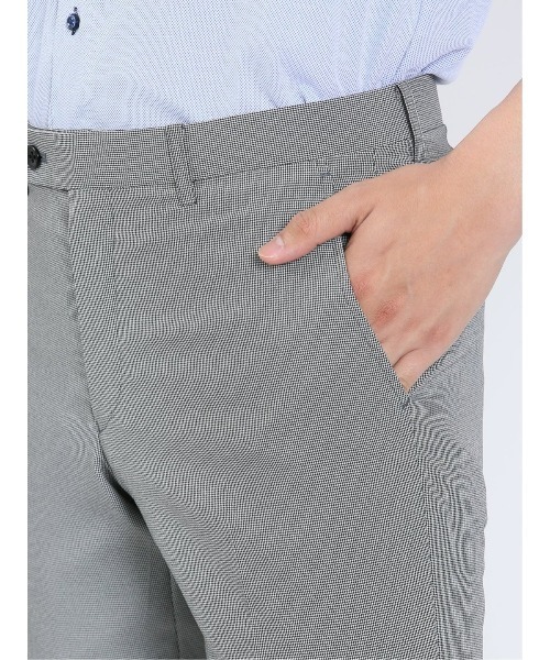 m.f.editorial（エムエフエディトリアル）の「m.f.エディトリアル メンズ ストレッチウォッシャブル  ノータックパンツ グレー千鳥（スーツパンツ・メンズ・グレー系その他2・3L/X-LARGE/S/LARGE/MEDIUM）」の18枚目の写真