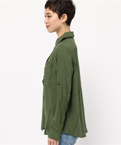 CIAOPANIC（チャオパニック）の「【Ciaopanic】　R/LiミリタリーSH（シャツ/ブラウス・レディース・カーキ・FREE）」の3枚目の写真