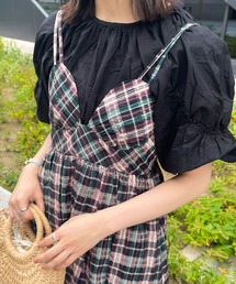 KBF | シャーリングパフスリーブブラウス(シャツ/ブラウス)