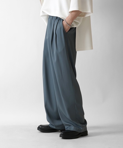 Confirm（コンファーム）の「【セットアップ対応】新色追加 ドレープとろみ リラックスイージー ワイドテーパードパンツ【Confirm】（その他パンツ・メンズ・ブラック/チャコールグレー/ミント/グレー系その他/ネイビー/ブラウン/グレー・L/M/XL）」の19枚目の写真