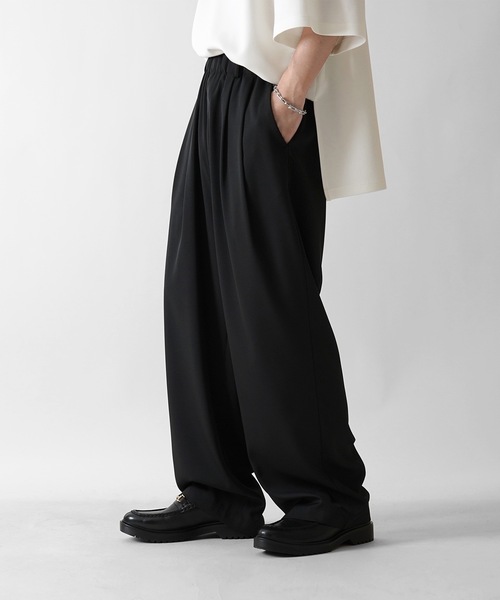 Confirm（コンファーム）の「【セットアップ対応】新色追加 ドレープとろみ リラックスイージー ワイドテーパードパンツ【Confirm】（その他パンツ・メンズ・ブラック/チャコールグレー/ミント/グレー系その他/ネイビー/ブラウン/グレー・L/M/XL）」の14枚目の写真