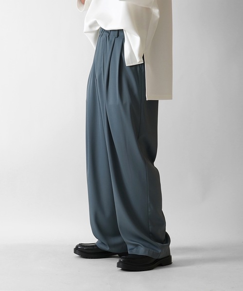 Confirm（コンファーム）の「【セットアップ対応】新色追加 ドレープとろみ リラックスイージー ワイドテーパードパンツ【Confirm】（その他パンツ・メンズ・ブラック/チャコールグレー/ミント/グレー系その他/ネイビー/ブラウン/グレー・L/M/XL）」の20枚目の写真