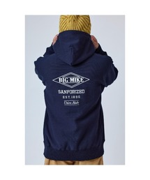 BIG MIKE（ビッグマイク）の「BIG MIKE ビックマイク /ベーシックロゴ 長袖フロントバックプリント セットアップ スウェットフーディー プルオーバーパーカーbasic logo hoodie /// 102218900（パーカー）」