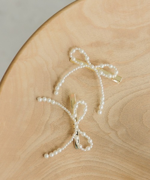 flower（フラワー）の「パールリボンクリップ（バレッタ/ヘアクリップ・レディース・A/B・FREE）」の6枚目の写真